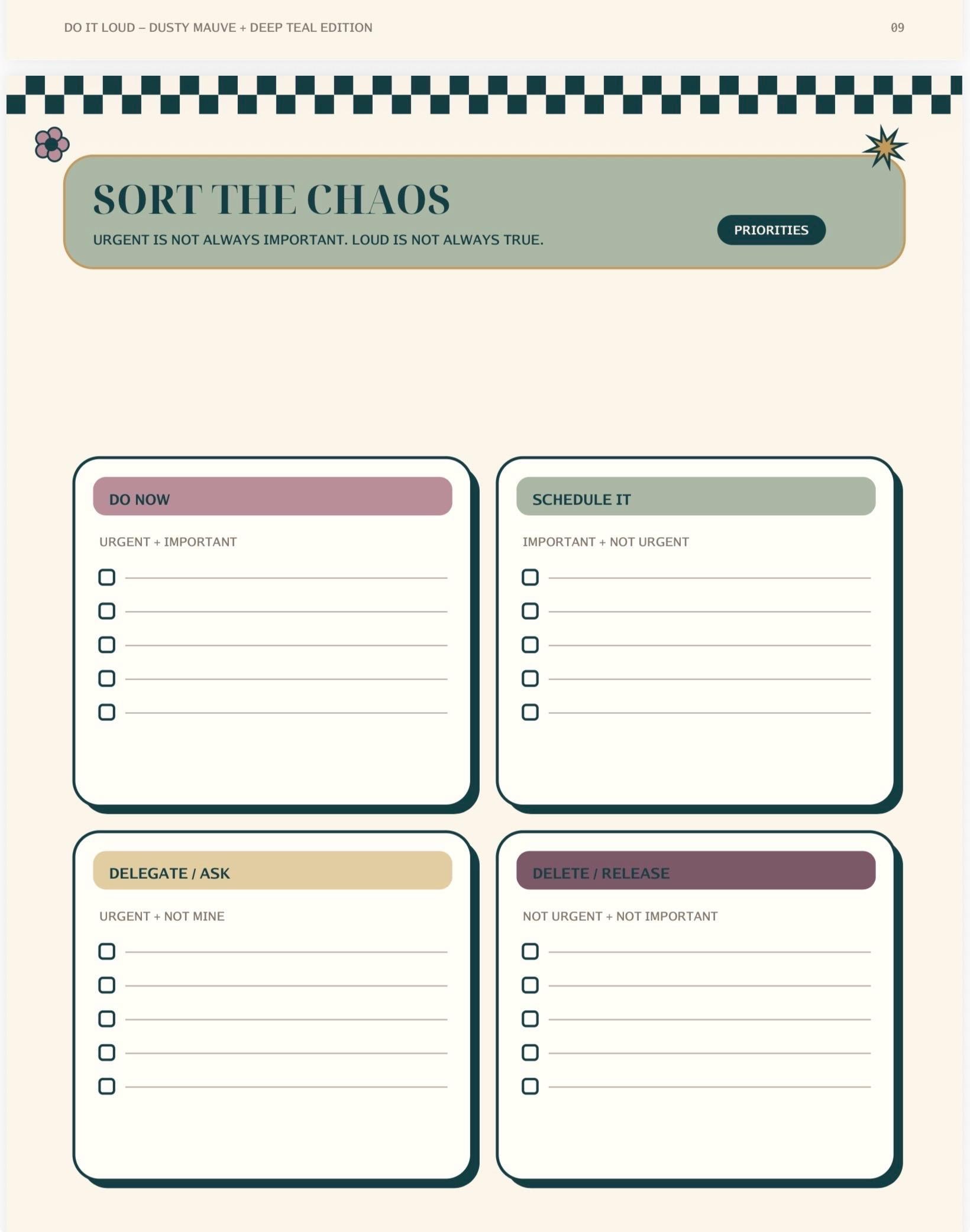 Bold 22-Page Productivity Planner, Habit Tracker, Weekly O preview 5