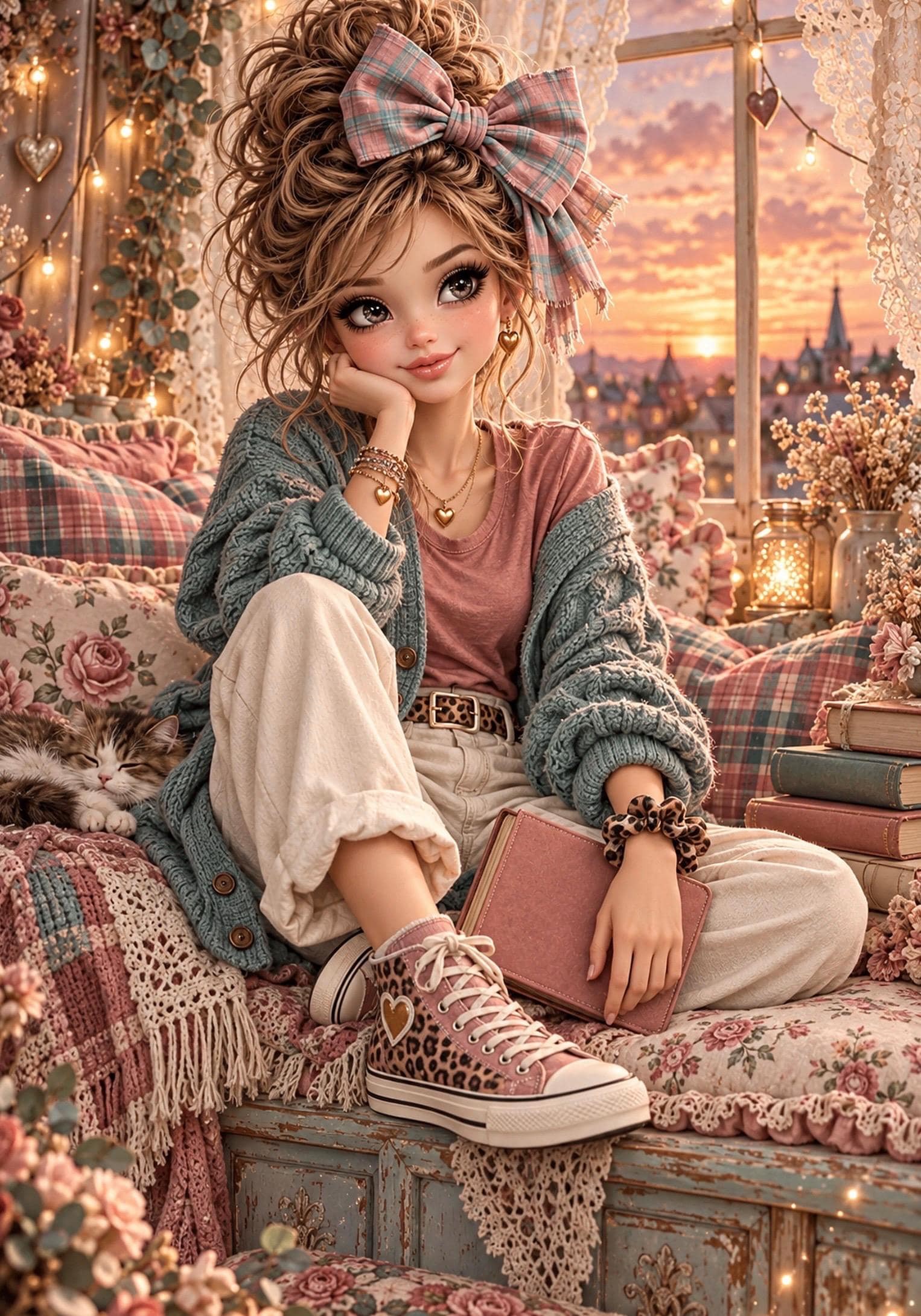 Cozy Character A5 Notebook Covers & Planner Pages Set preview 3