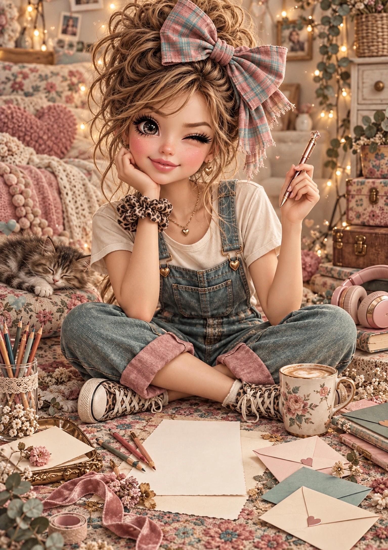 Cozy Character A5 Notebook Covers & Planner Pages Set preview 4