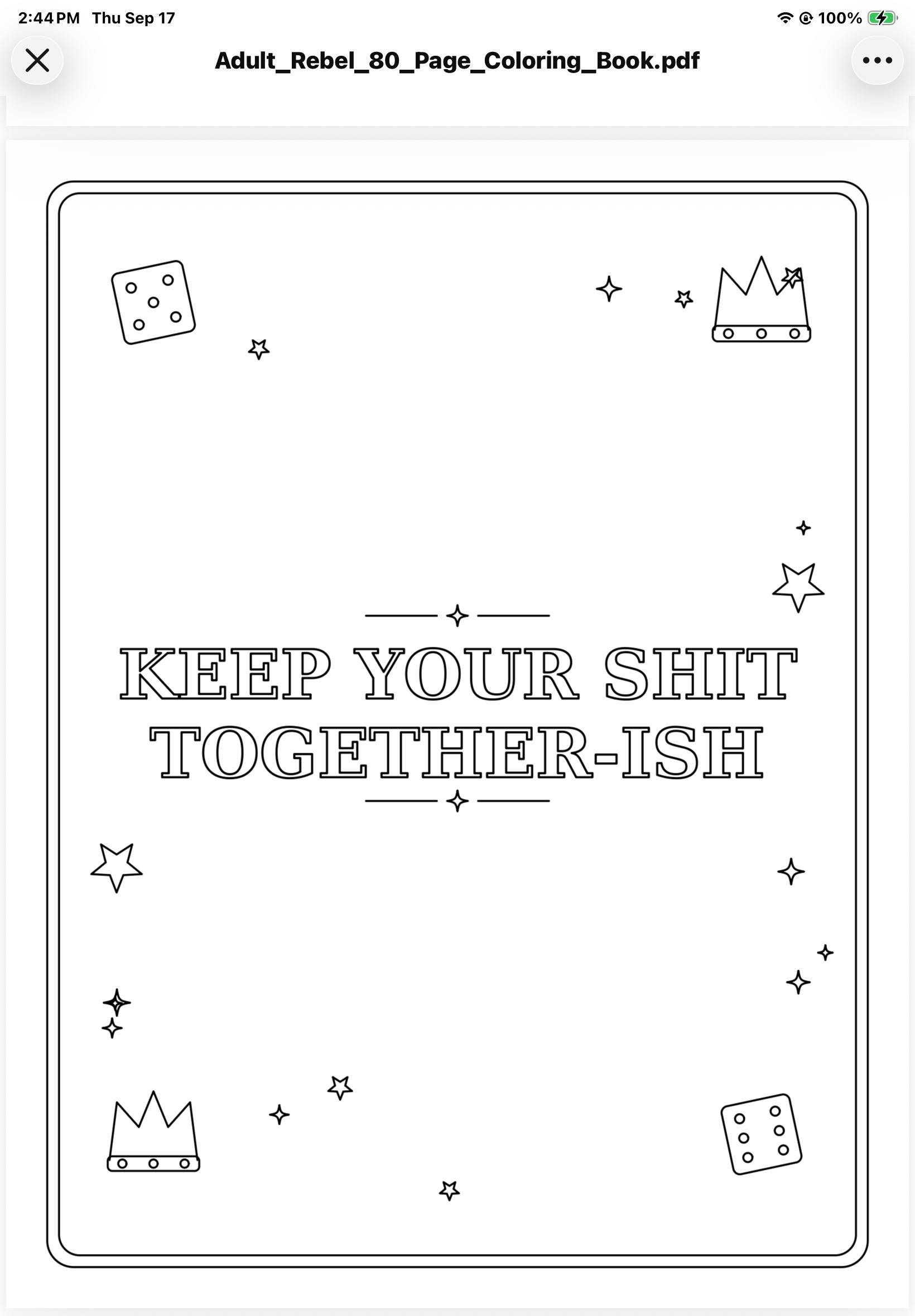 30 Bold Swear Word Coloring Pages with Mandalas, Skulls, F preview 7