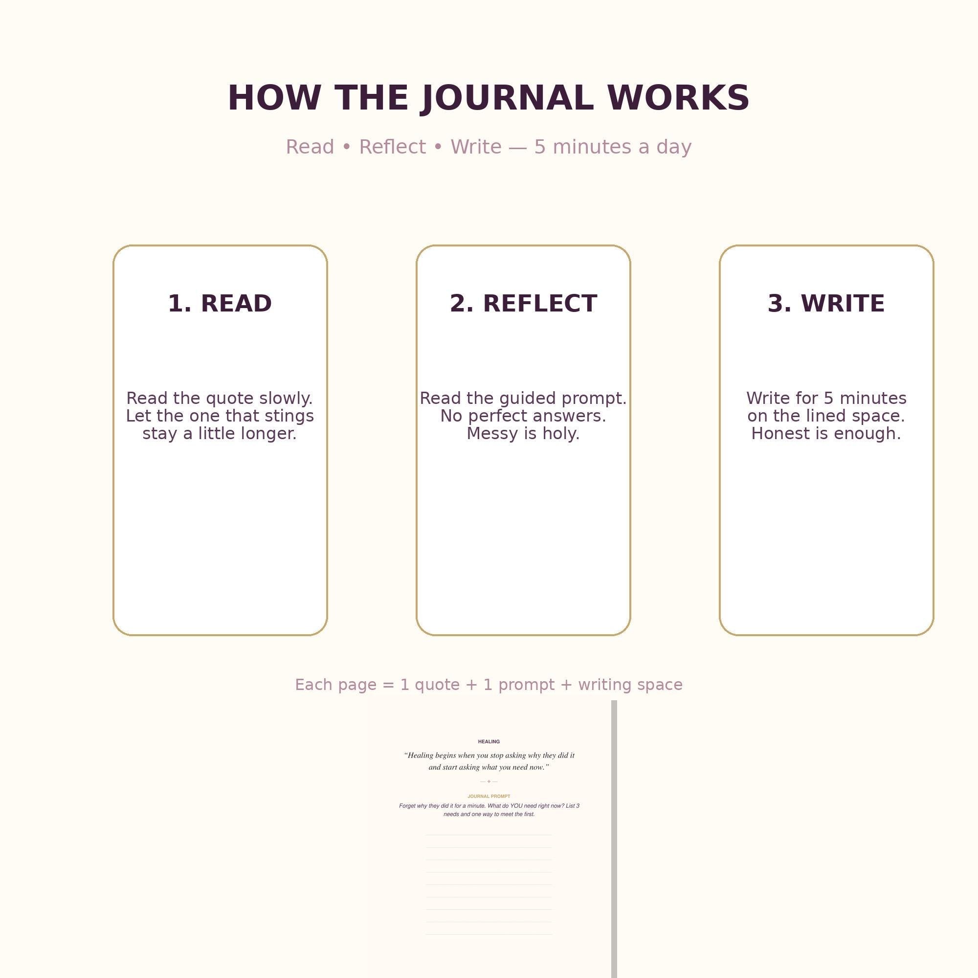 49-Day Guided Healing Journal - Self Care Prompts, Mental preview 3