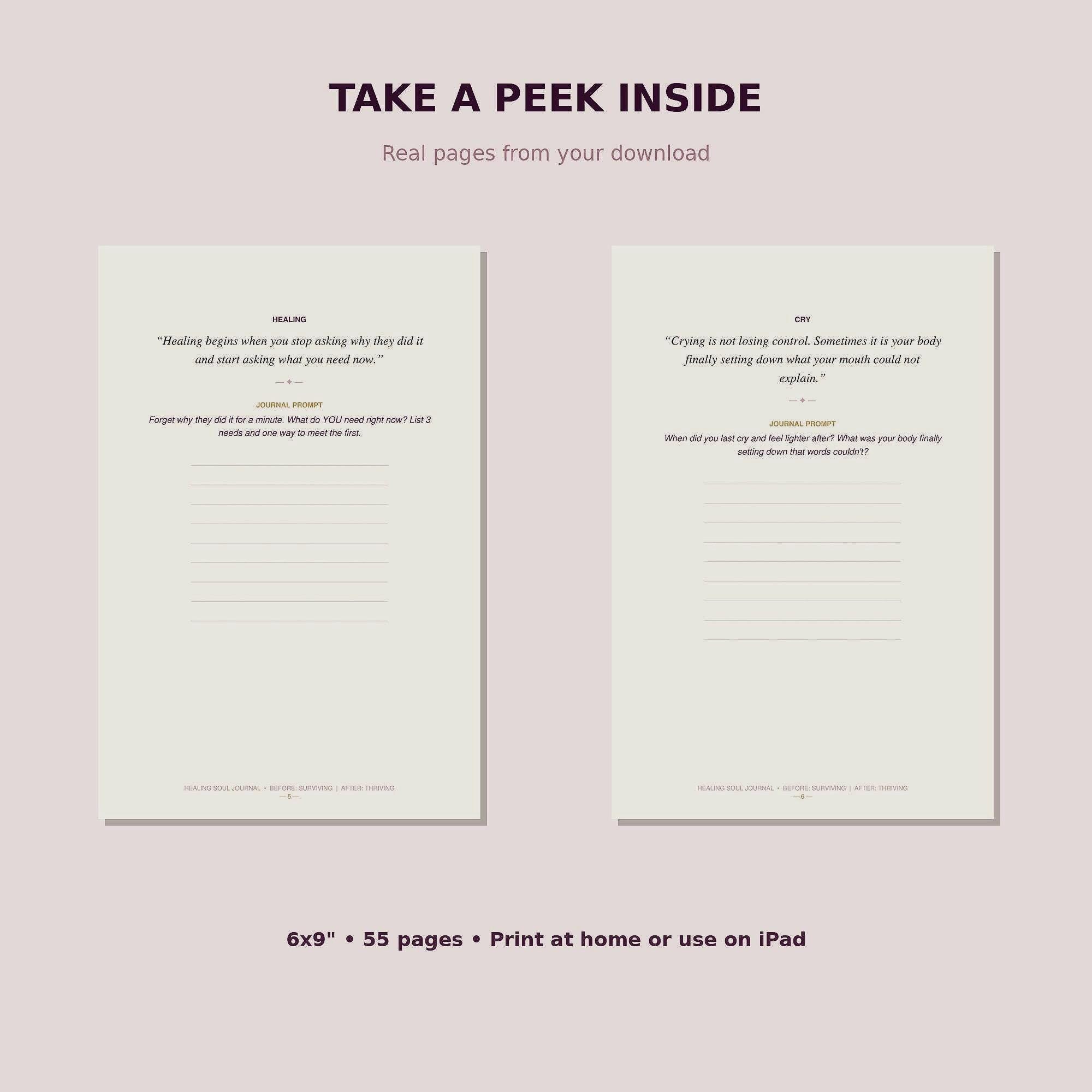 49-Day Guided Healing Journal - Self Care Prompts, Mental preview 4