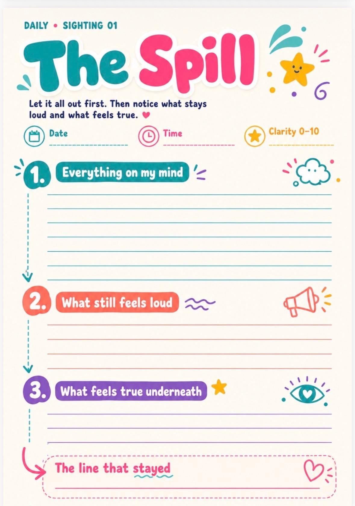 Clearly Sightful Reflection Journal, Guided Brain Dump, Co preview 4
