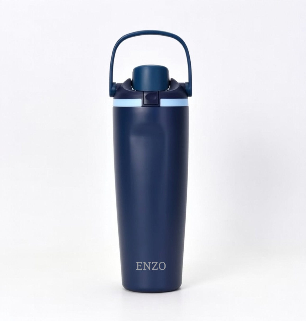 Blue ENZO 30-ounce water jug