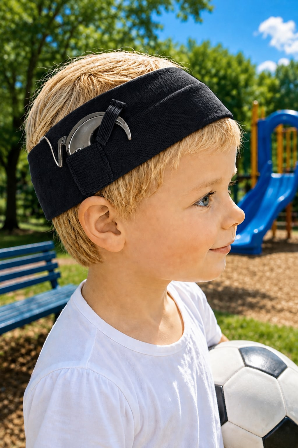 Cochlear Implant Headbands for Kids-All Black 3 Pack