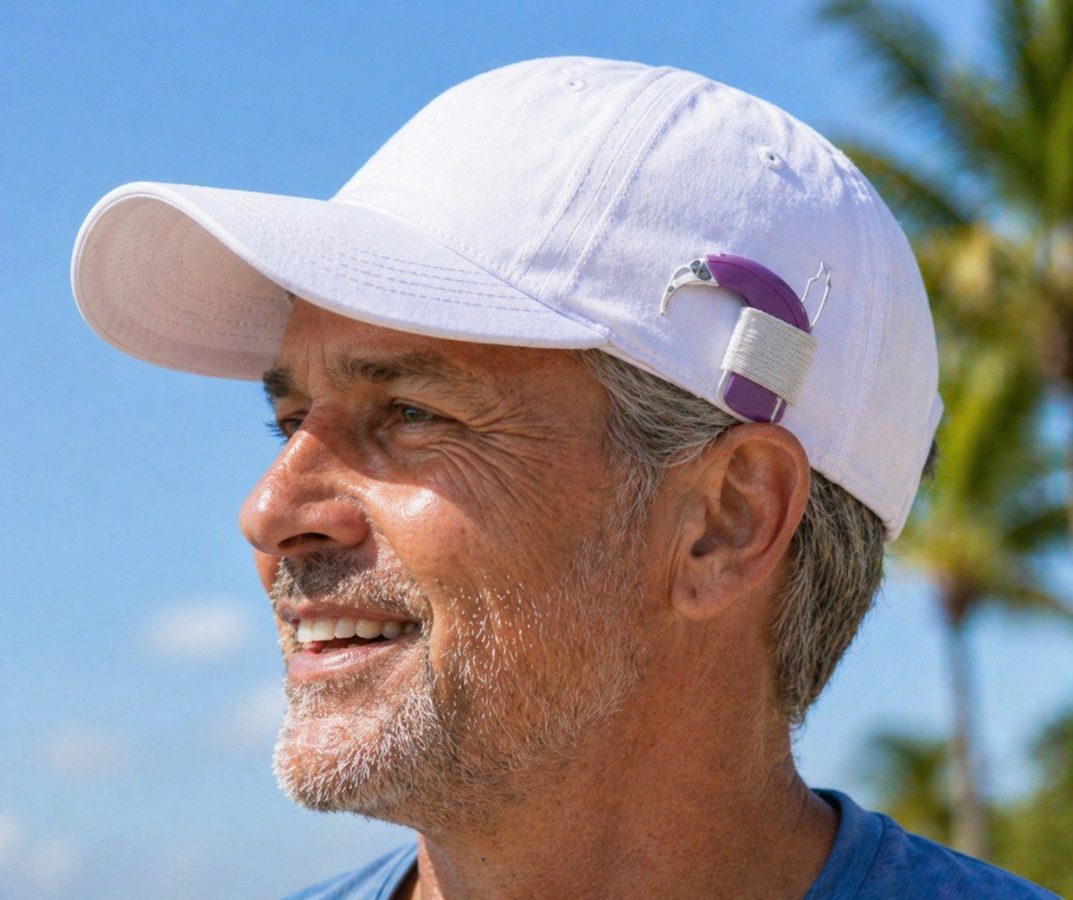 EarFree quick-dry cochlear implant hat for active outdoor routines