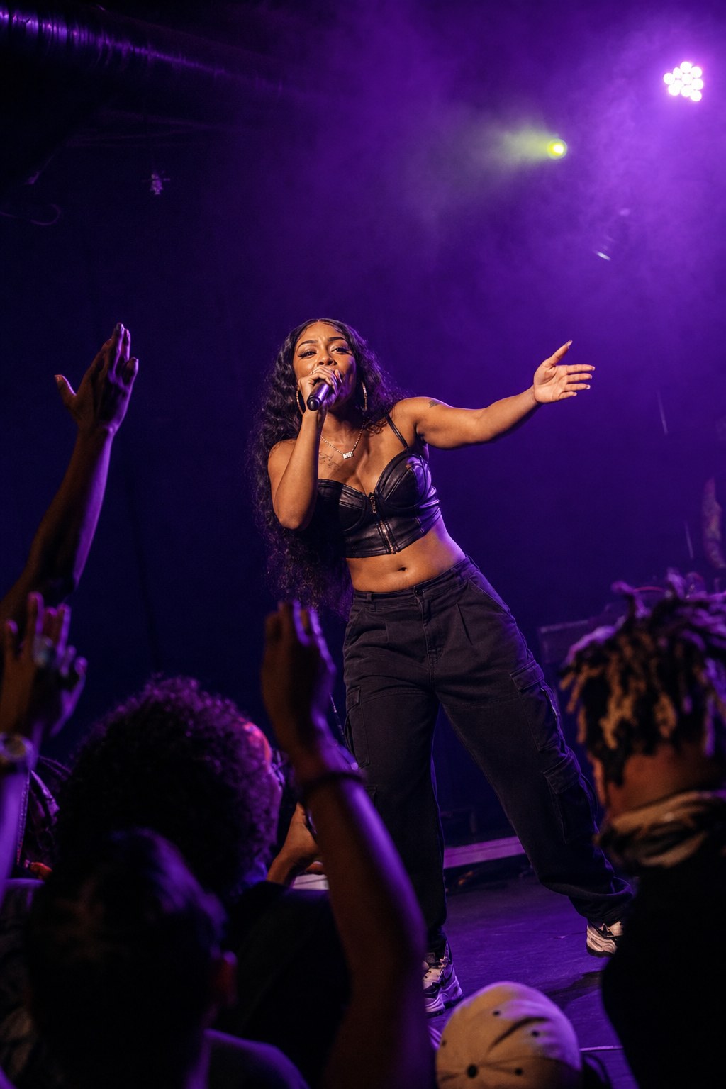 Independent artist performing live for an engaged audience