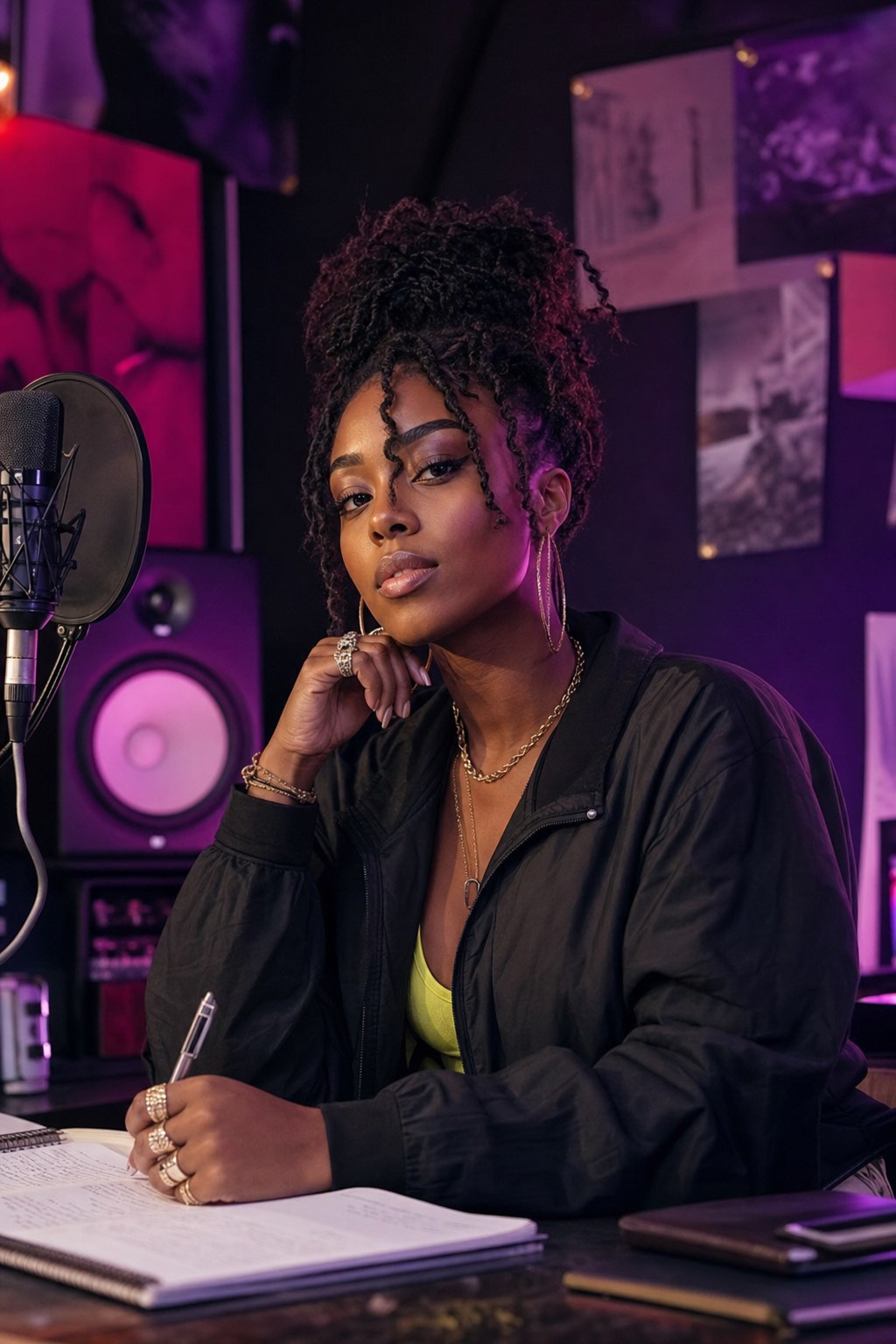 Independent artist preparing a release campaign in a recording studio