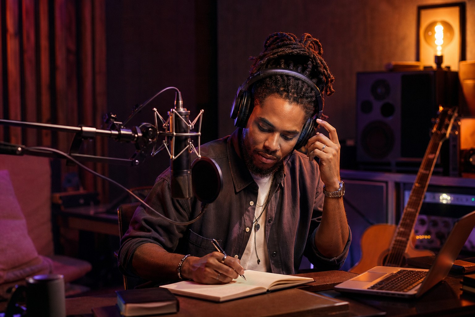Independent artist preparing a radio-ready release in a recording studio