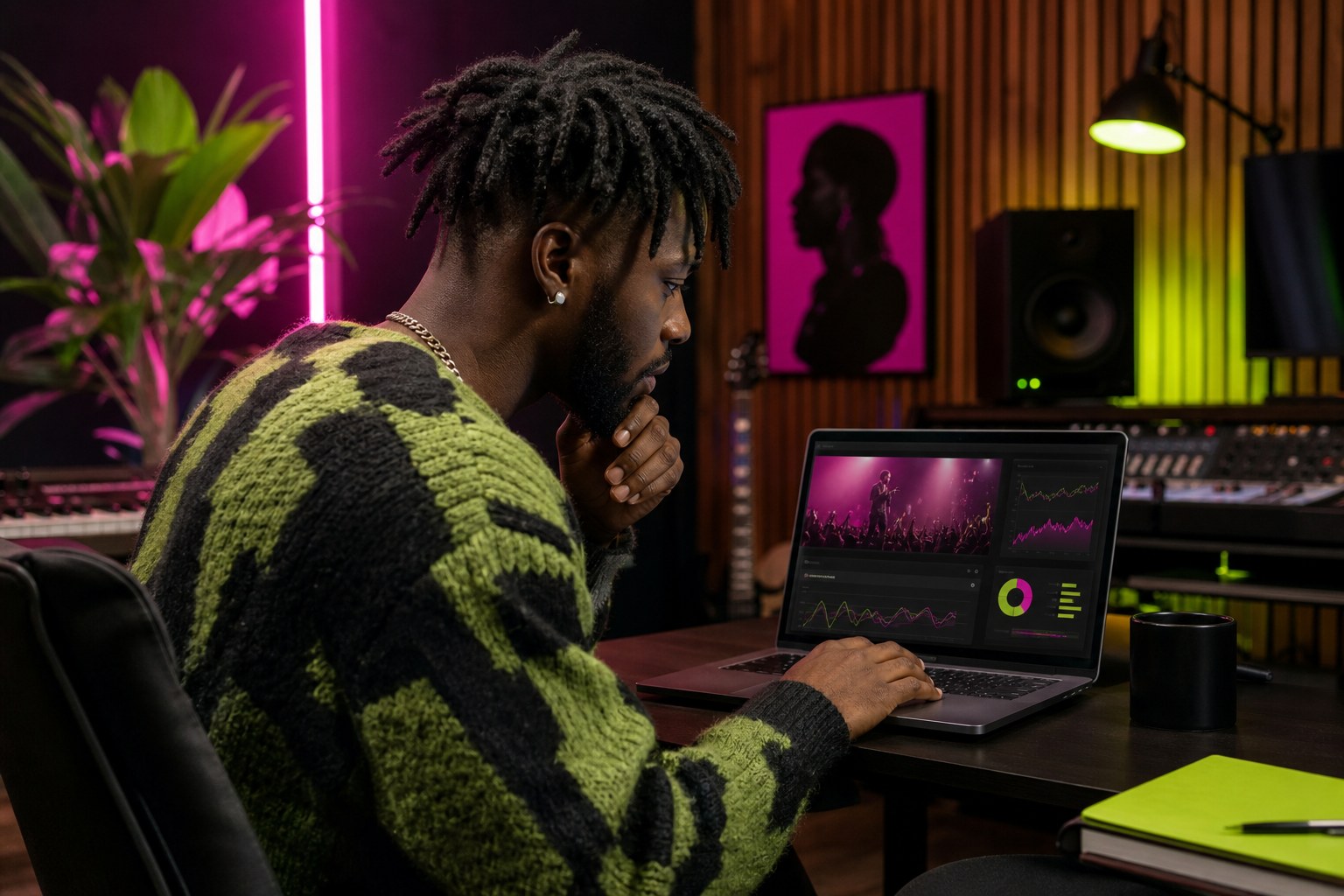Artist planning music video promotion