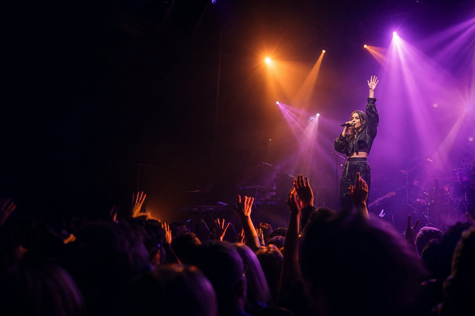 Artist performing at a live music event