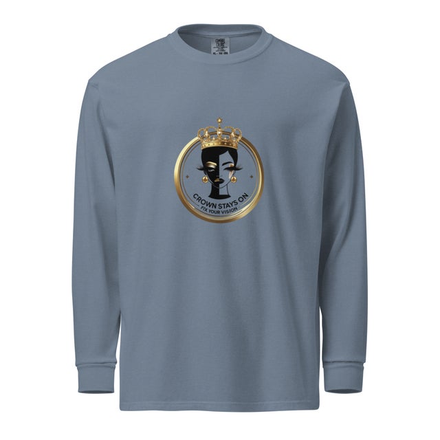 Crown Stays On Garment-dyed heavyweight long-sleeve shirt