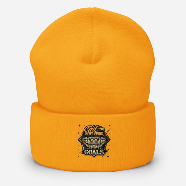 Grit In My Veins Cuffed Beanie
