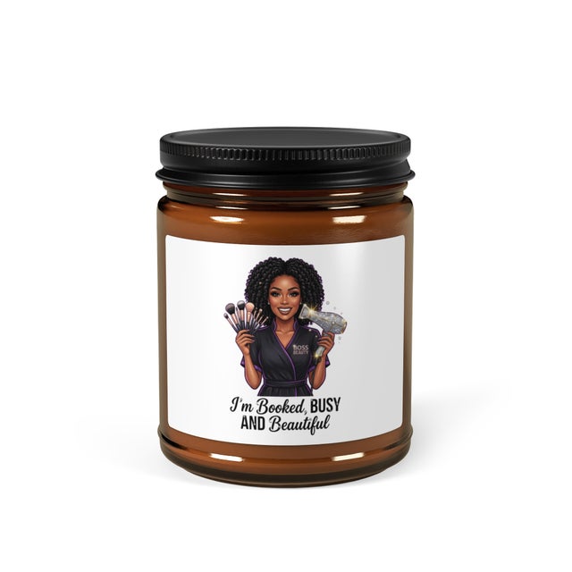 I’m Booked Amber jar soy candle