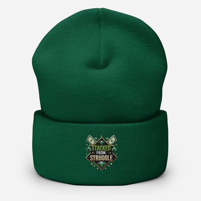 Stacked From Struggle Cuffed Beanie