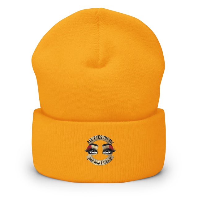 All Eyes On Me Cuffed Beanie