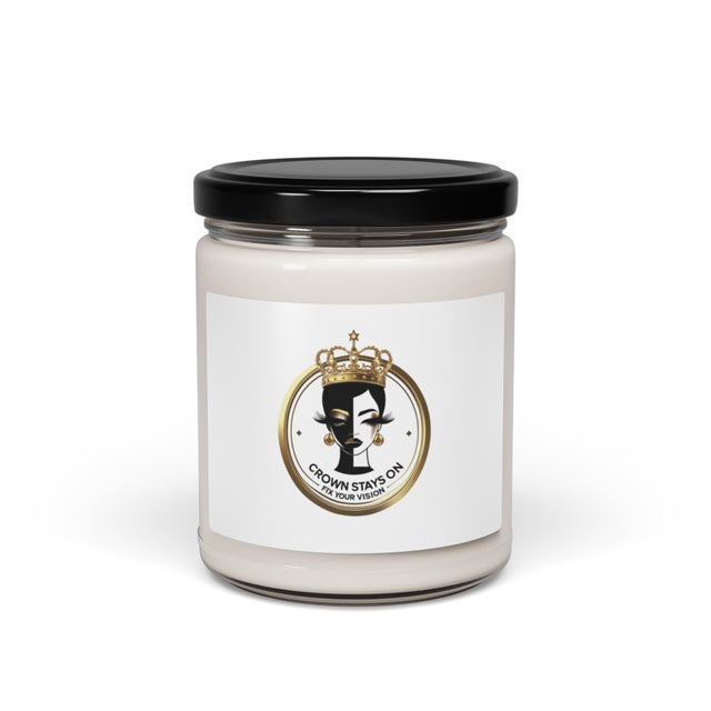 Crown Stays On White Sage and Lavender Scented soy candle