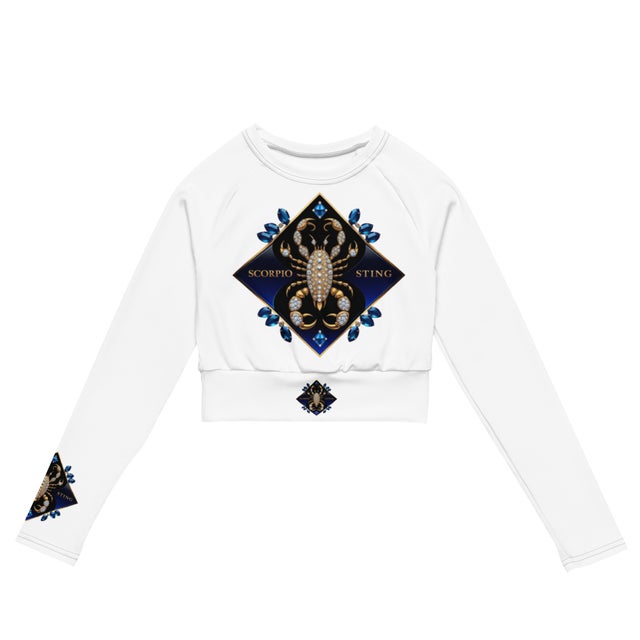 Scorpio Sting Recycled long-sleeve crop top