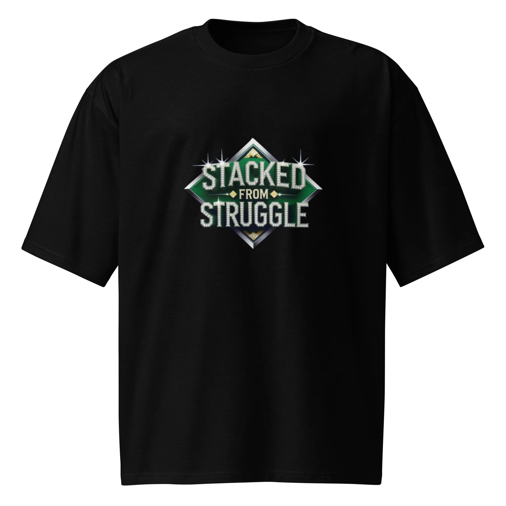 D3 Stacked From Struggle Oversized Heavyweight T Shirt from Dyme Squad