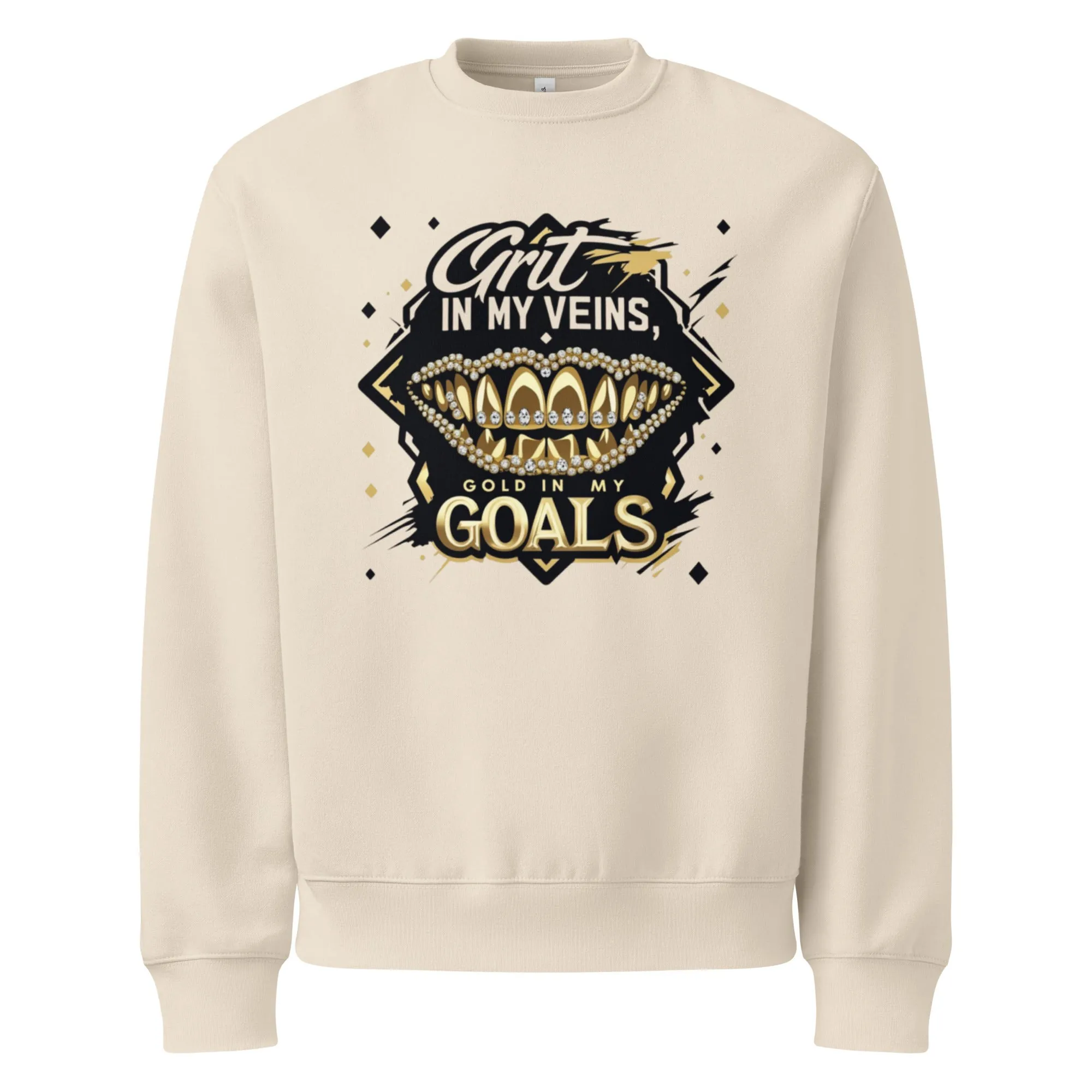 Grit In My Veins Men S Oversized Heavyweight Sweatshirt from Dyme Squad