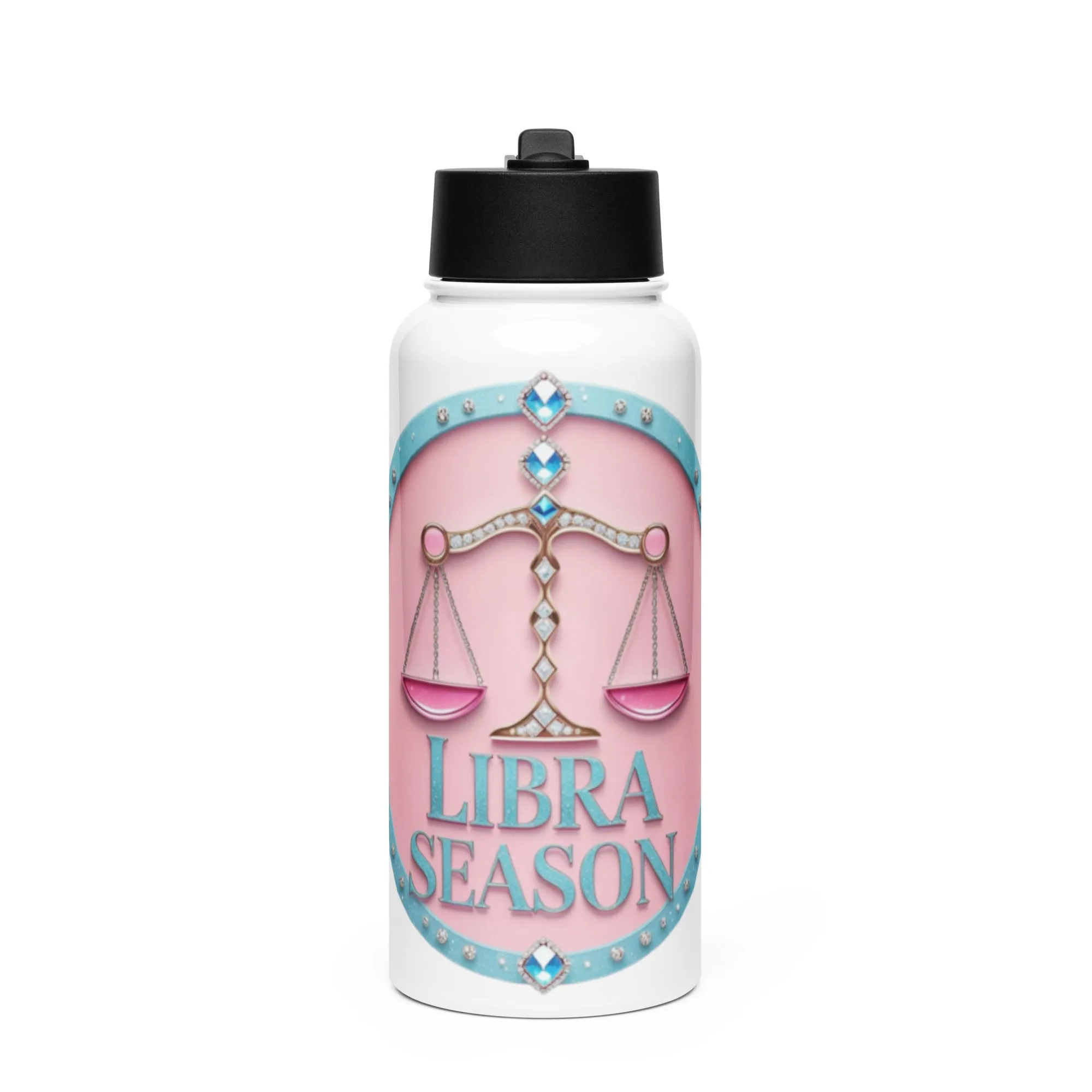 Libra Season Stainless Steel Water Bottle With A Straw Lid from Dyme Squad
