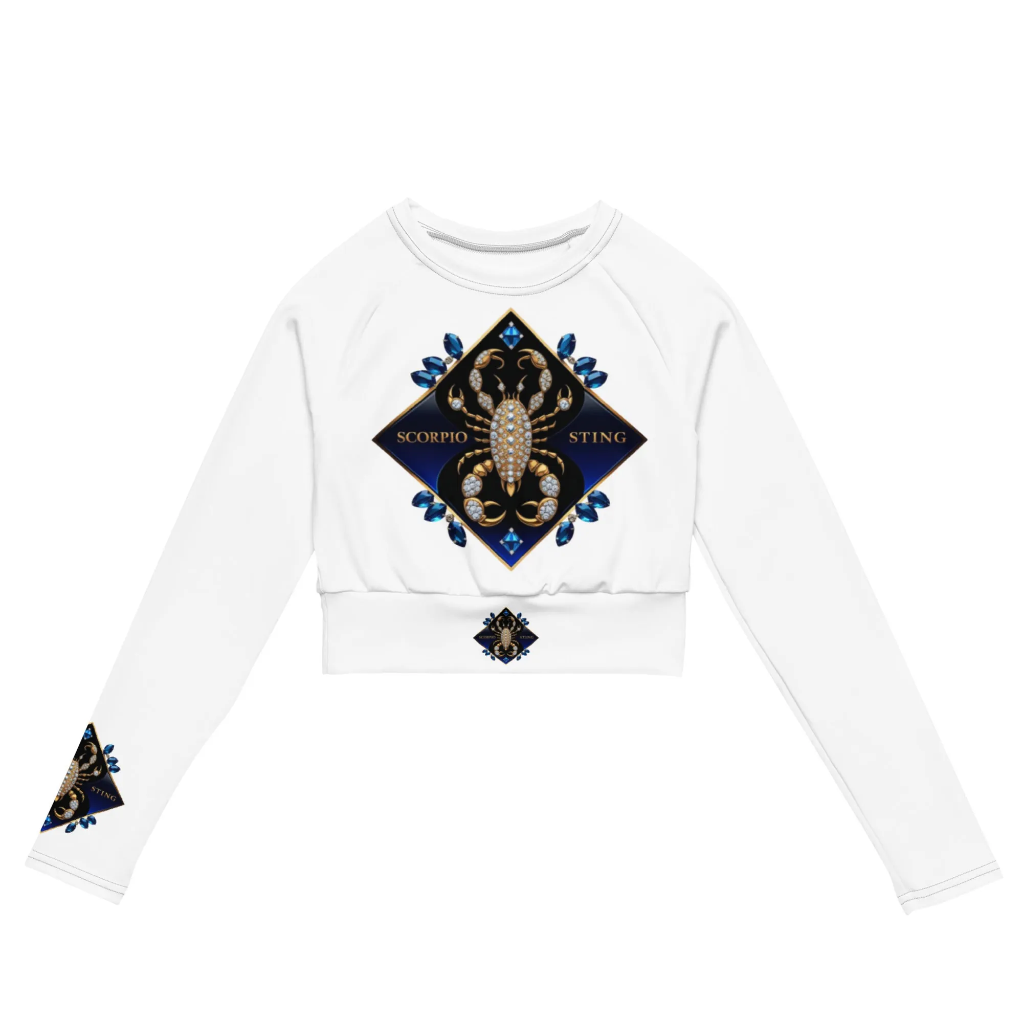 Scorpio Sting Recycled Long Sleeve Crop Top from Dyme Squad