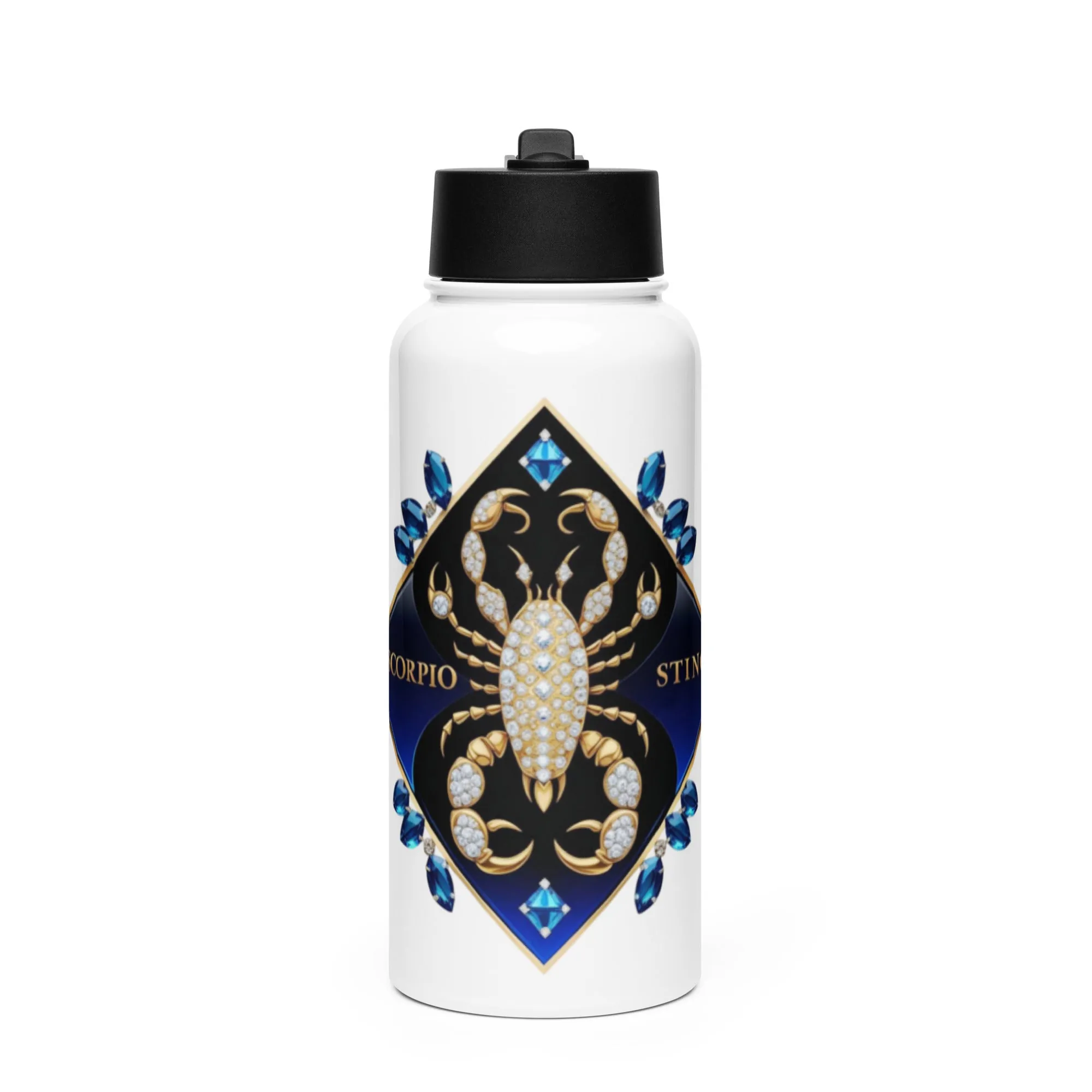 Scorpio Sting Stainless Steel Water Bottle With A Straw Lid from Dyme Squad