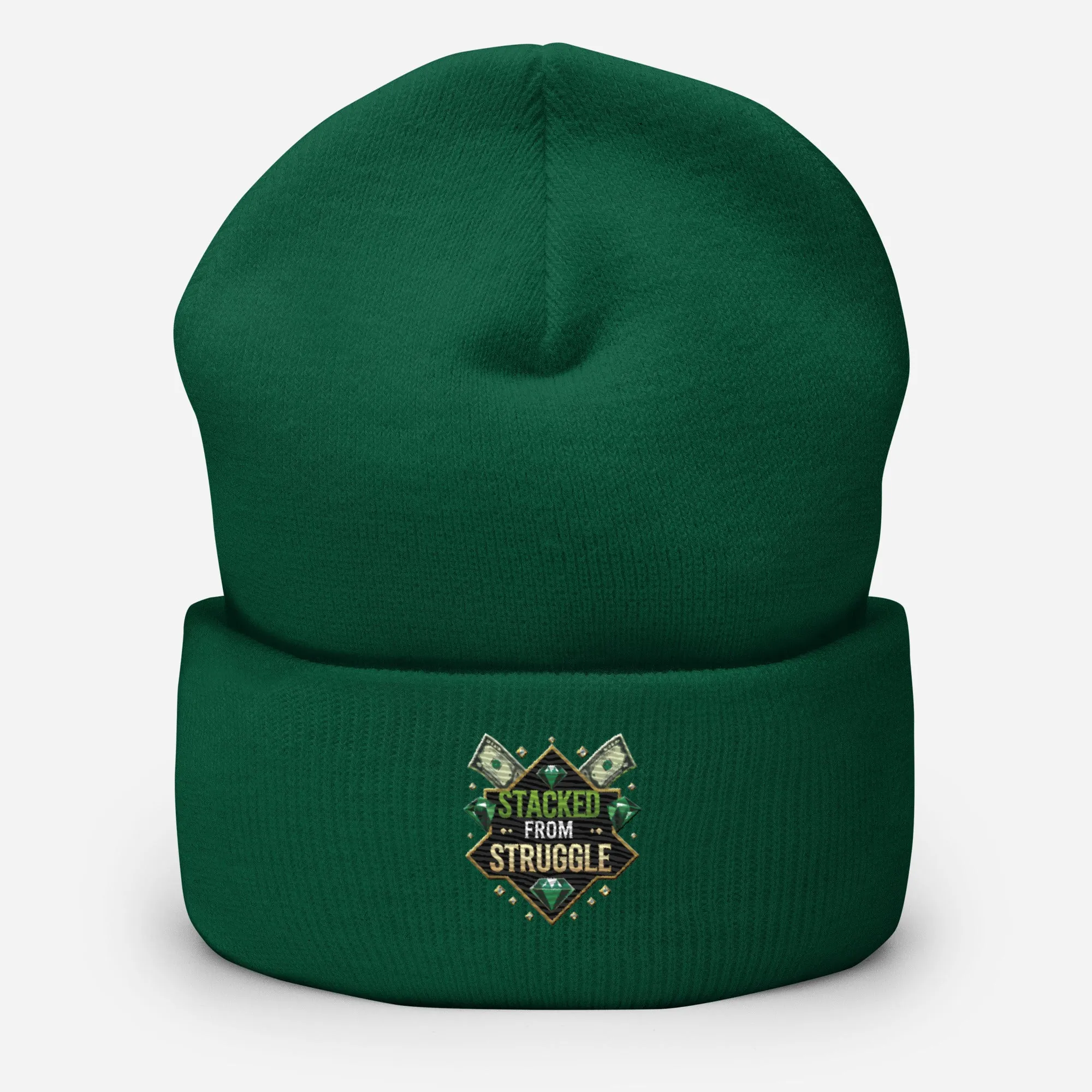 Stacked From Struggle Cuffed Beanie from Dyme Squad