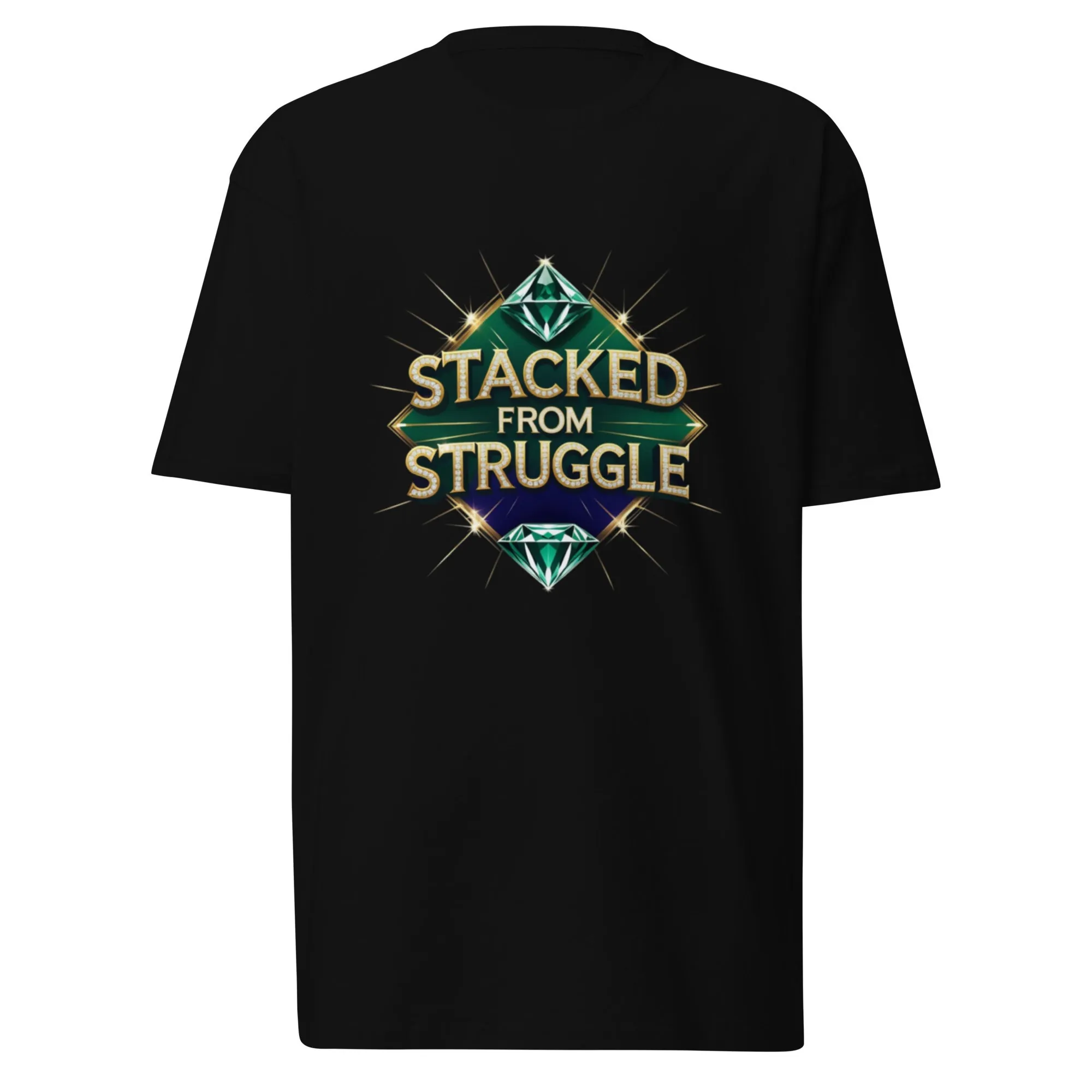 Stacked From Struggle D2 Men S Premium Heavyweight Tee from Dyme Squad