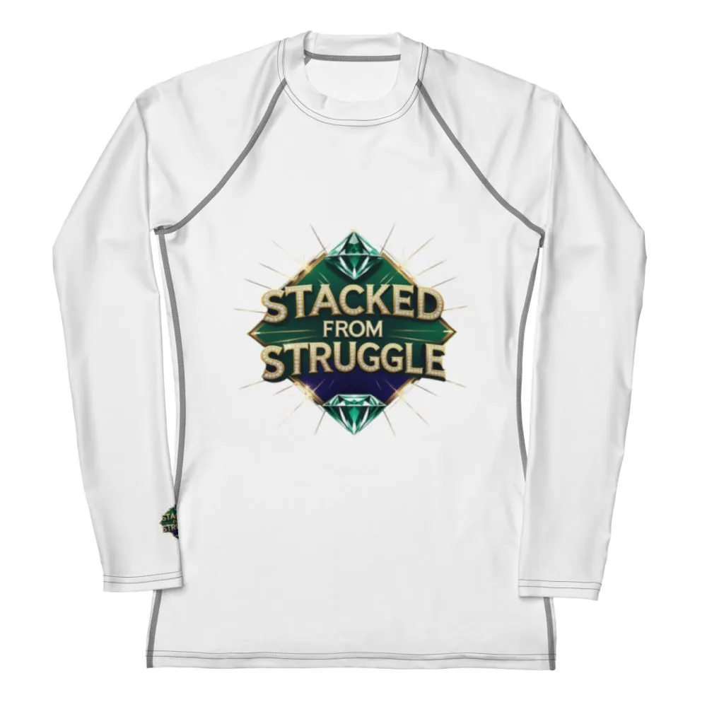 Stacked From Struggle D2 Women S Rash Guard Shirt from Dyme Squad