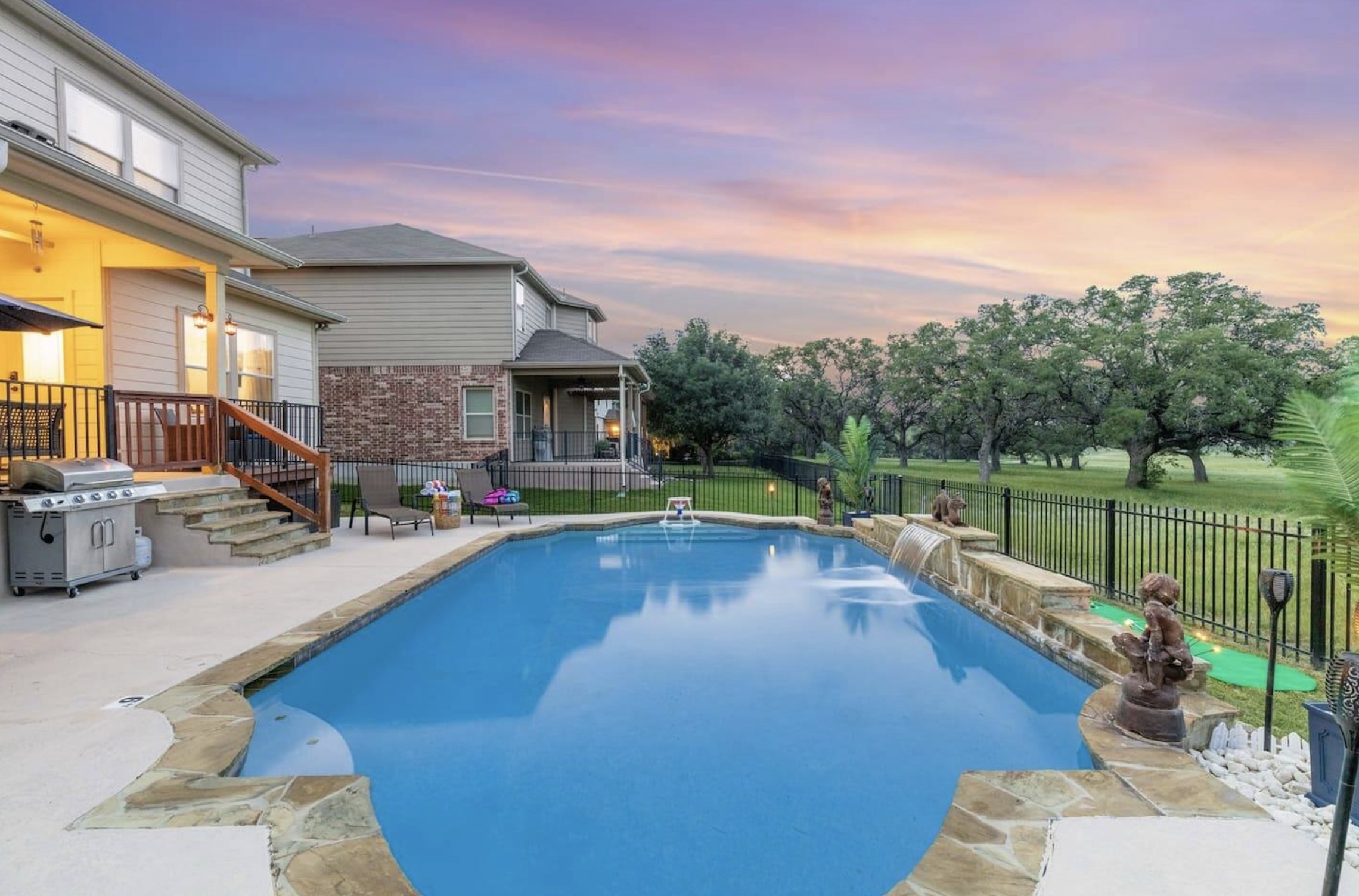Serene Views private pool at sunset