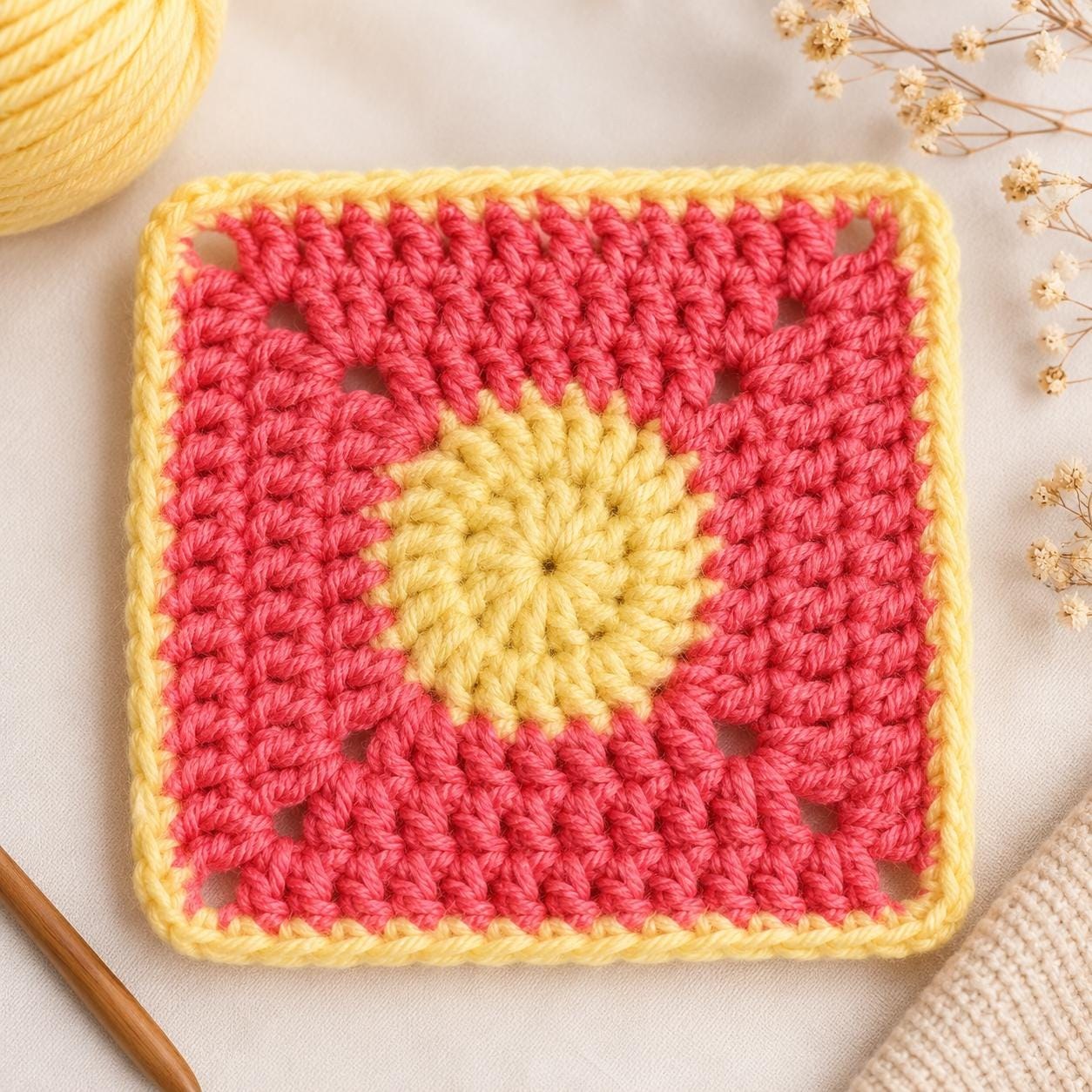Polka Dot Granny Square, view 2
