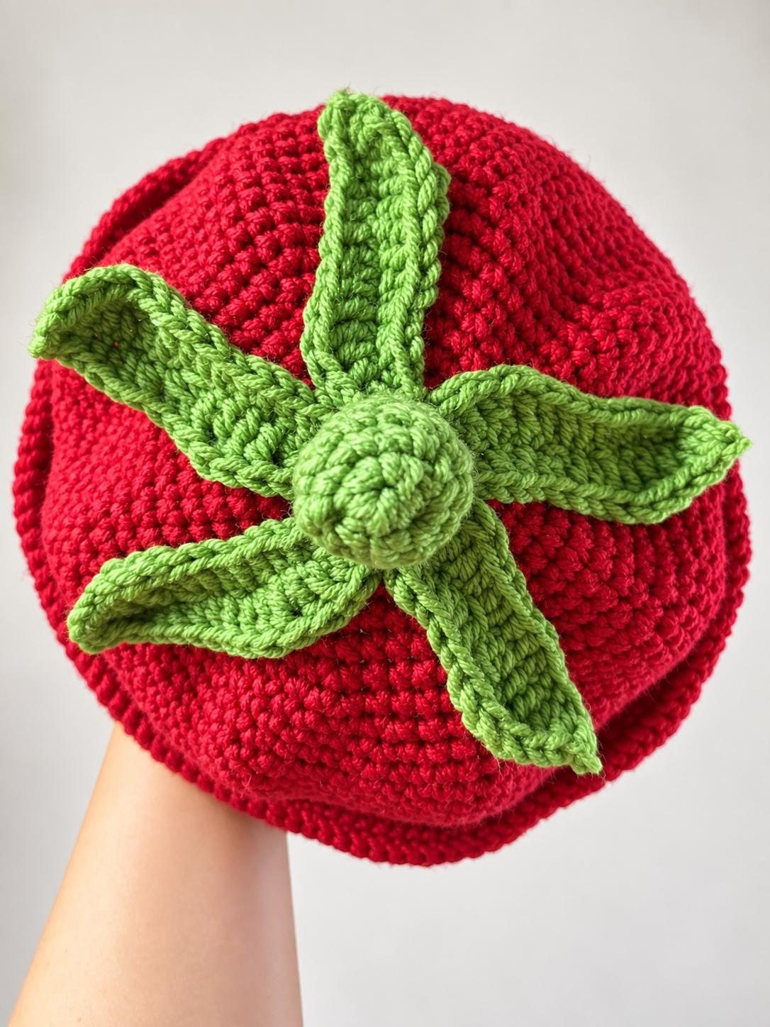 Crochet Tomato Hat Pattern, view 3