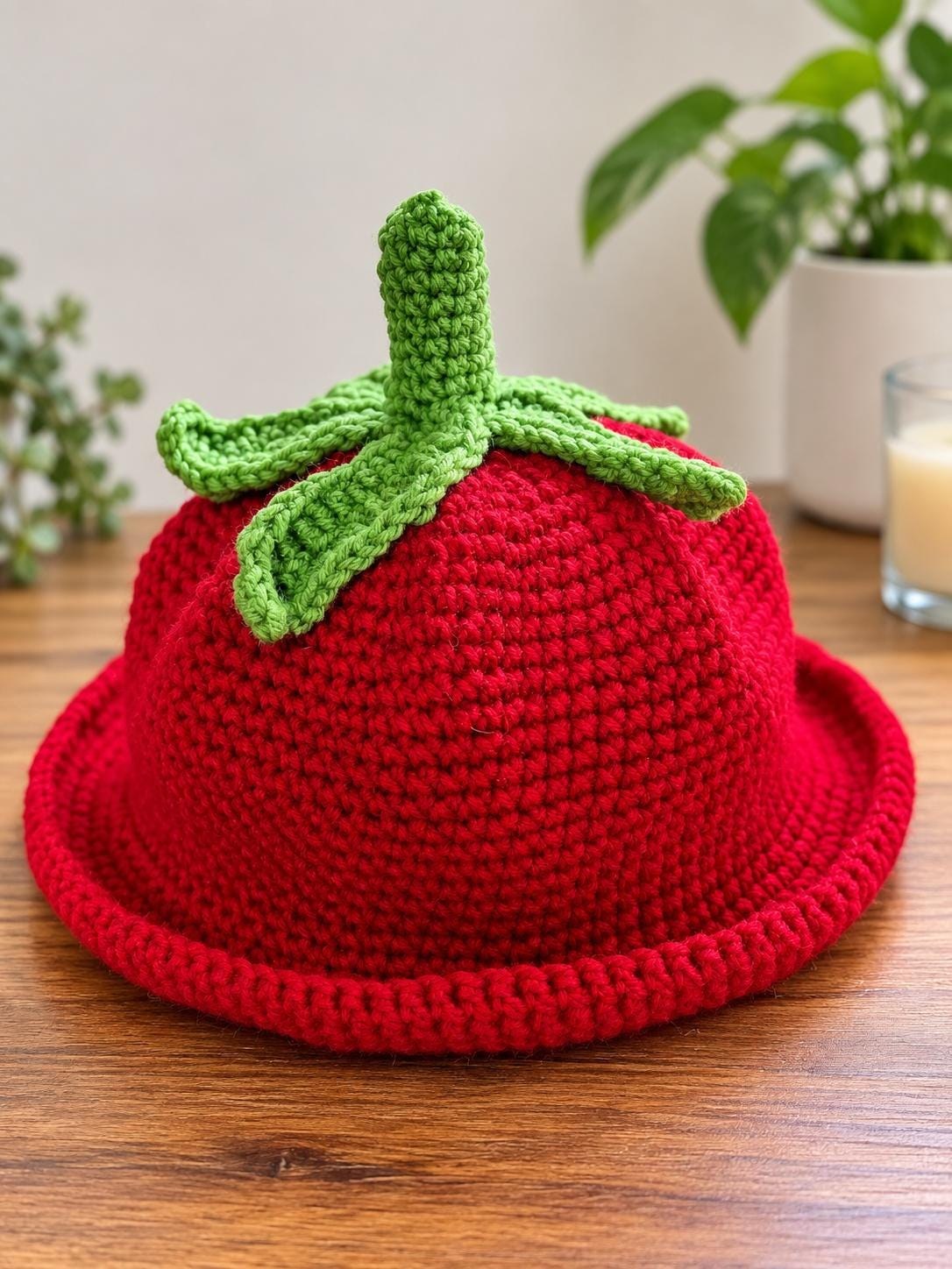 Crochet Tomato Hat Pattern, view 4