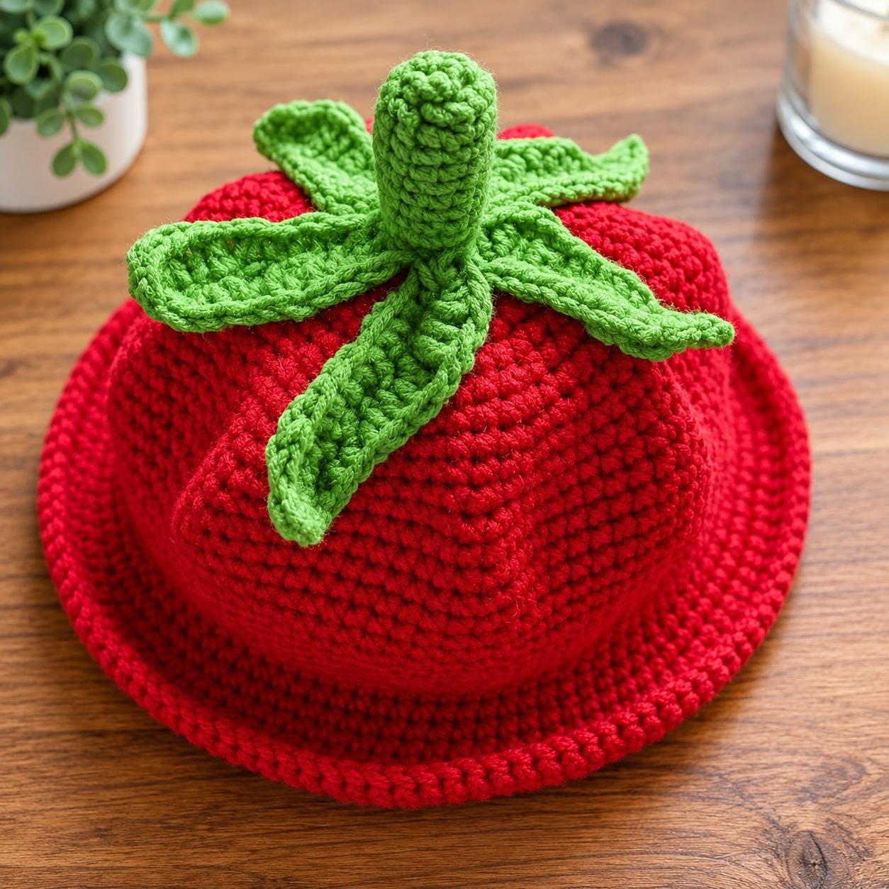 Crochet Tomato Hat Pattern, view 5