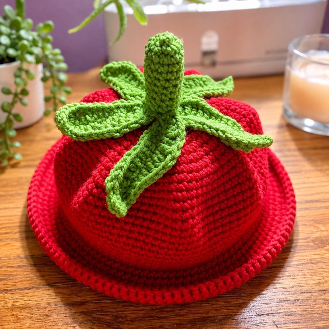 Crochet Tomato Hat Pattern, view 6