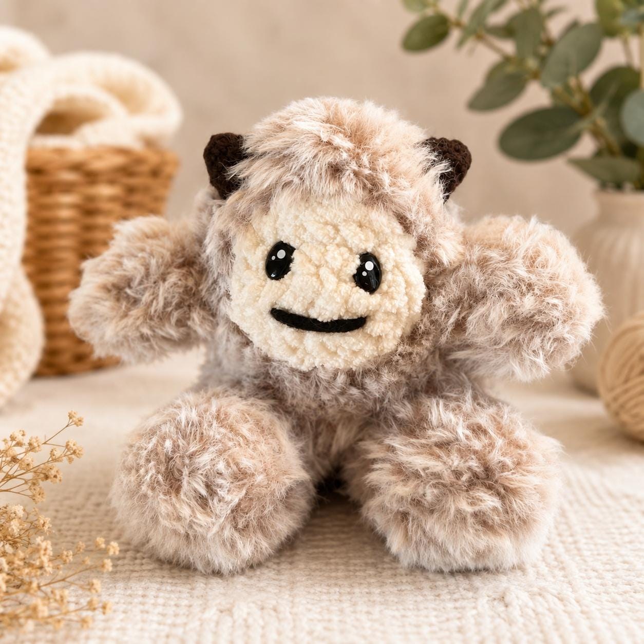 Fluffy Yeti Amigurumi, view 2
