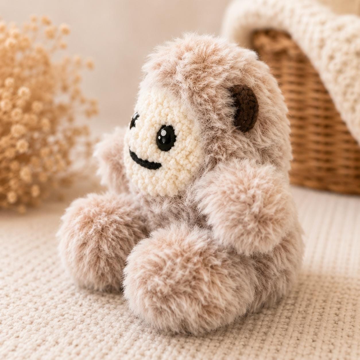 Fluffy Yeti Amigurumi, view 3