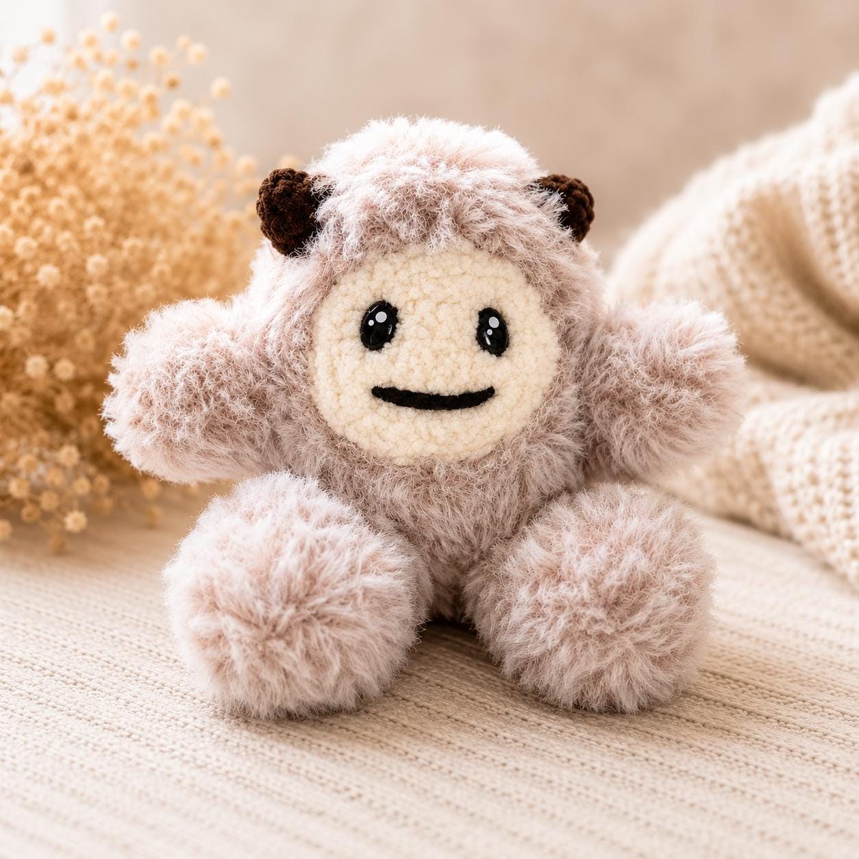 Fluffy Yeti Amigurumi, view 4