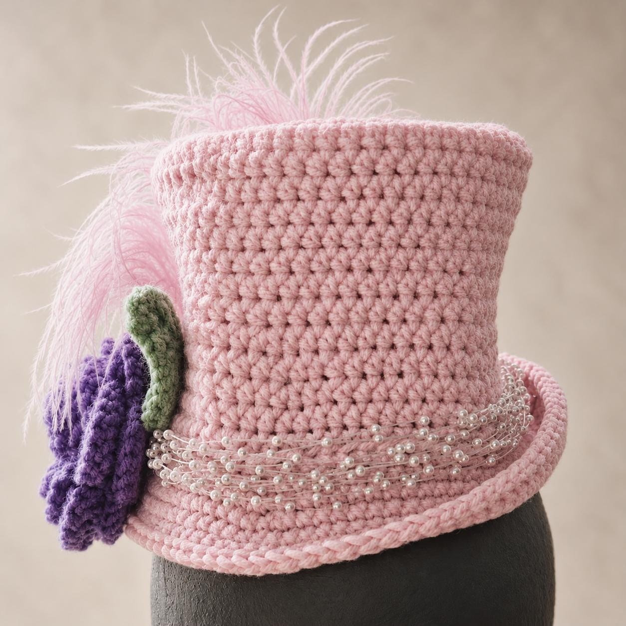 Crochet Victorian Steampunk Hat Base Pattern (PDF) | Cosplay Costume