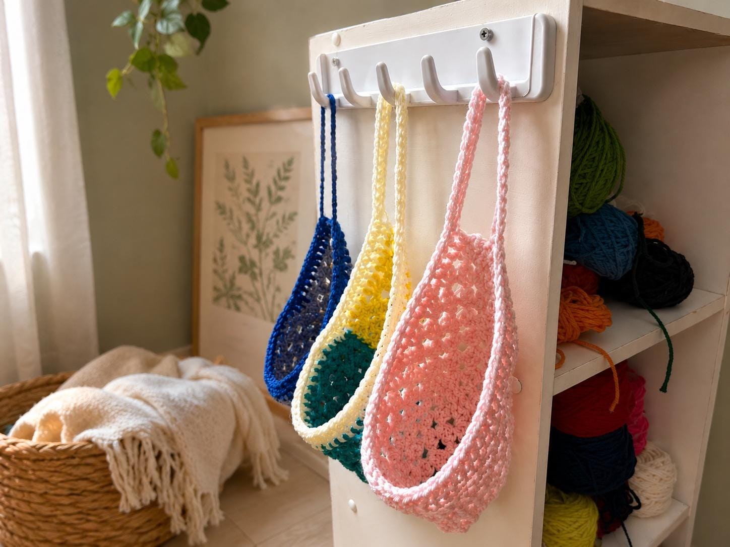 Crochet Hanging Plant Holder Pattern, view 5
