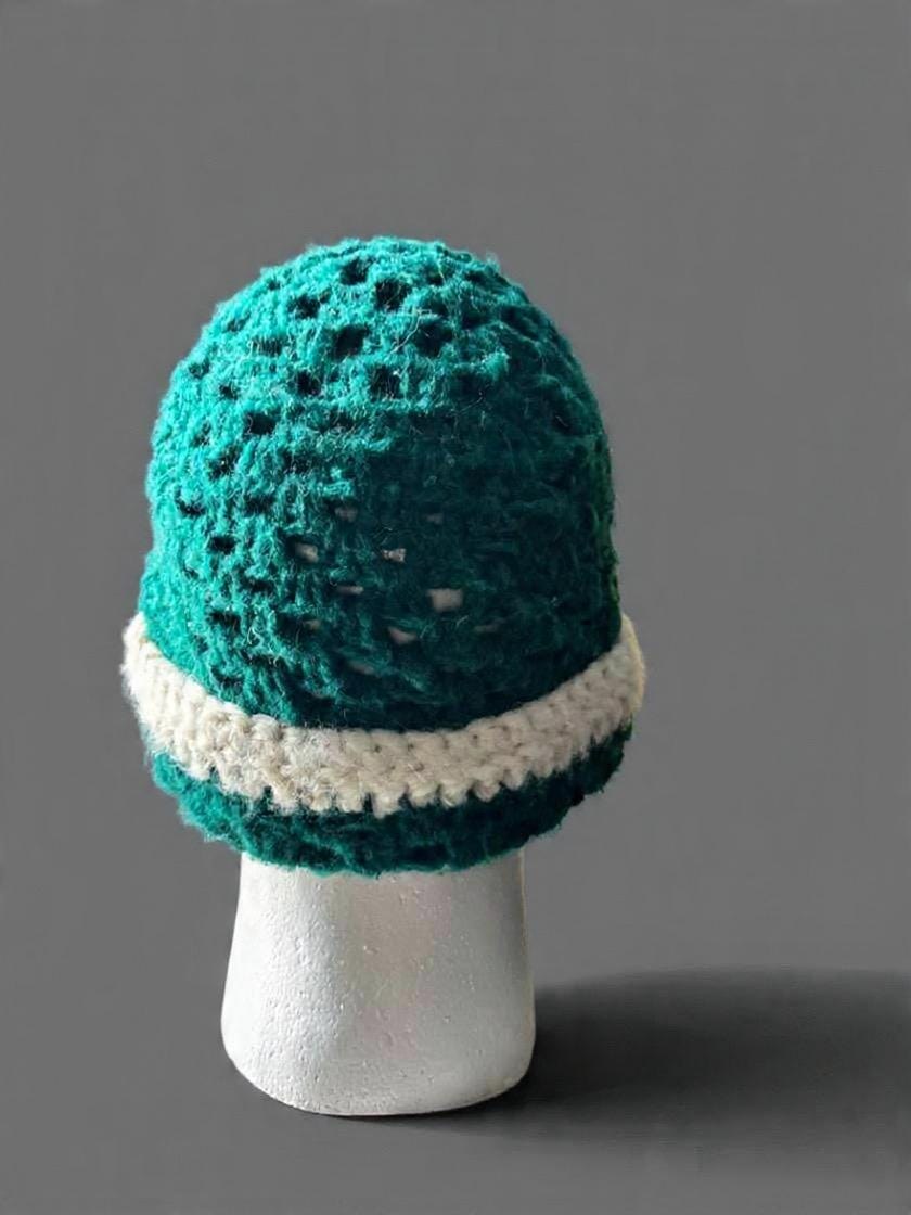 Chunky Granny Square Beanie, view 4