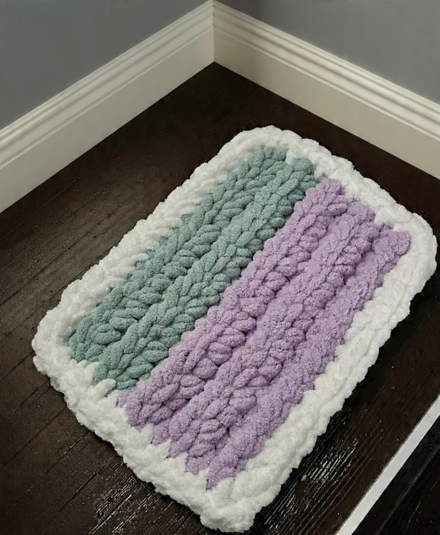 Crochet Fluffy Floor Mat Pattern, view 5