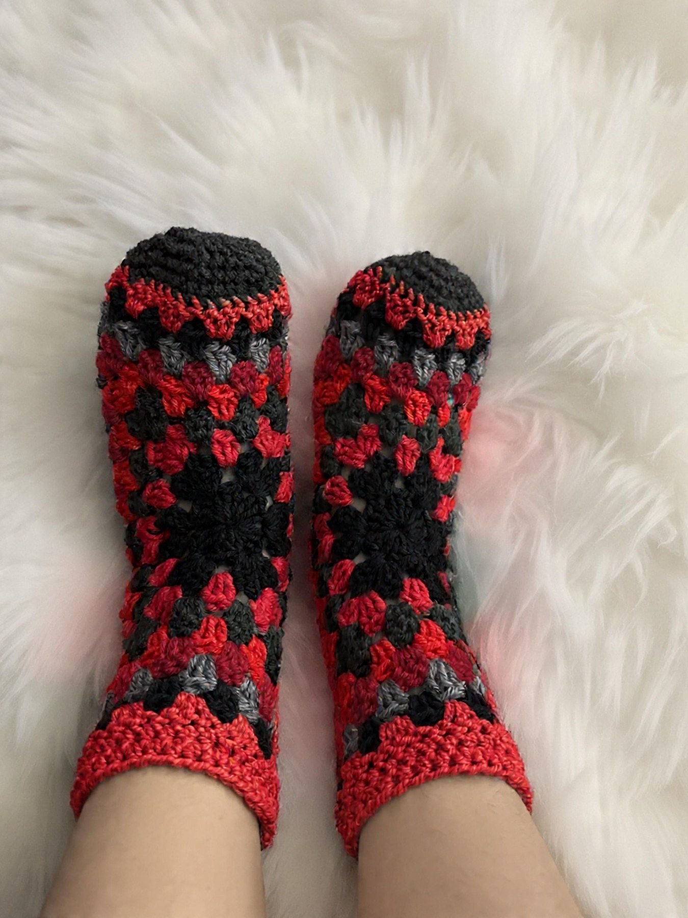 Crochet Granny Slippers Pattern, view 9