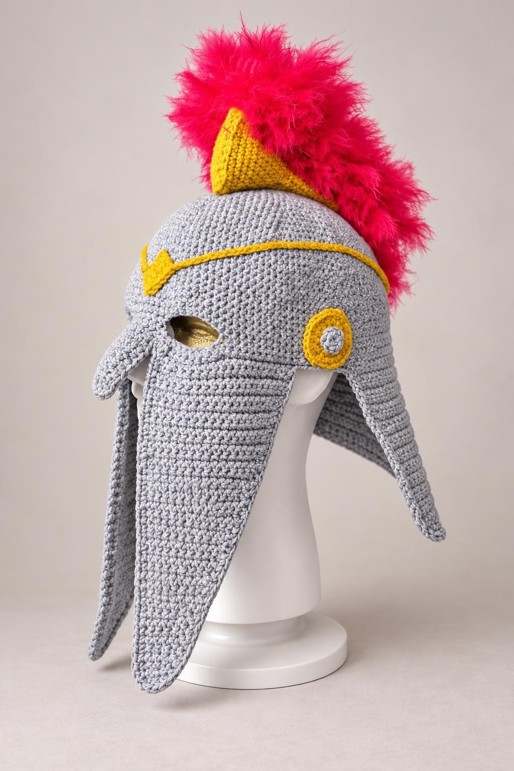 Spartan Helmet Crochet Pattern | Trojan Warrior Cosplay PDF Download