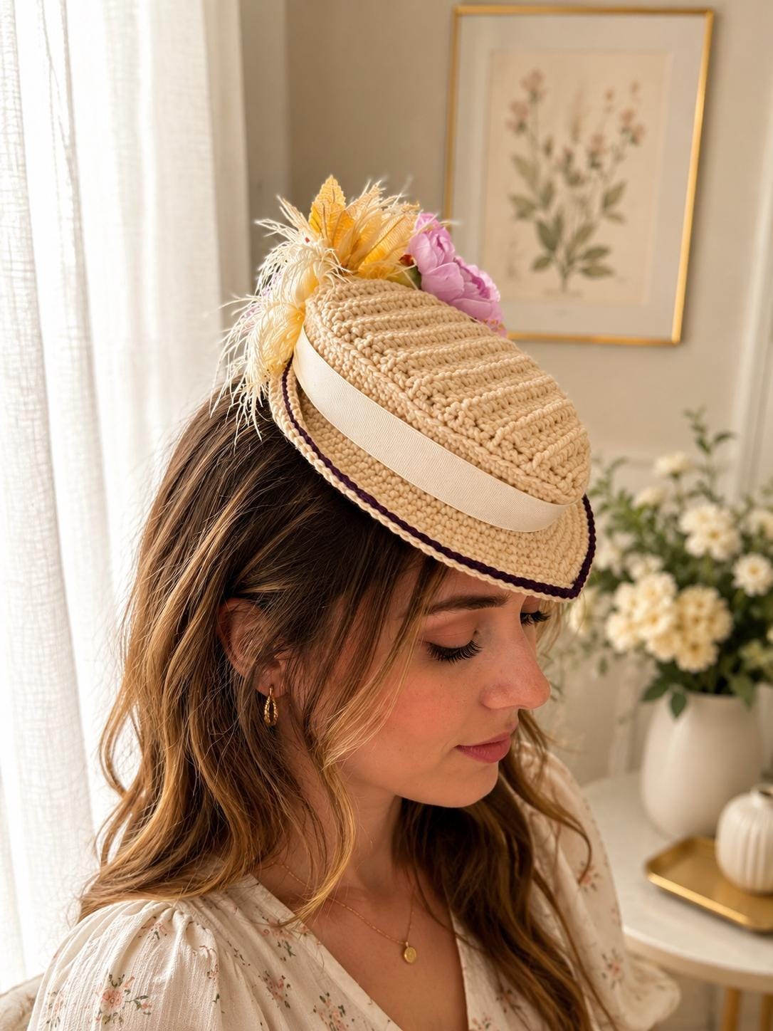 Victorian Teardrop Hat, view 7