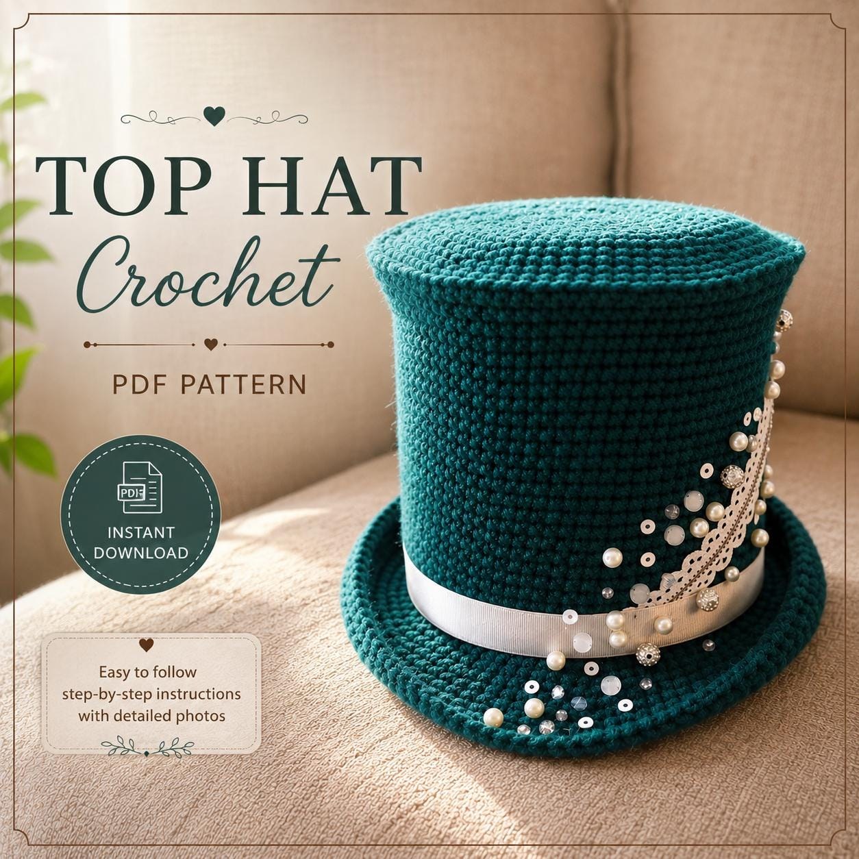Victorian Top Hat, view 2