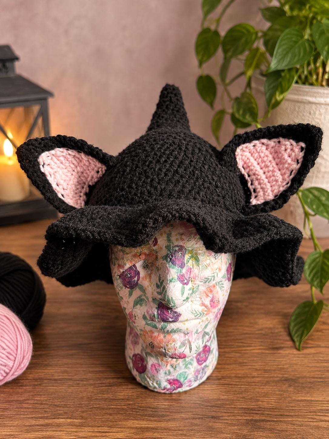 Fantasy Cat Witch Hat Crochet Pattern, Adult Witch Hat, Cat Ears, Halloween Costume, Cosplay Hat, Digital PDF Pattern