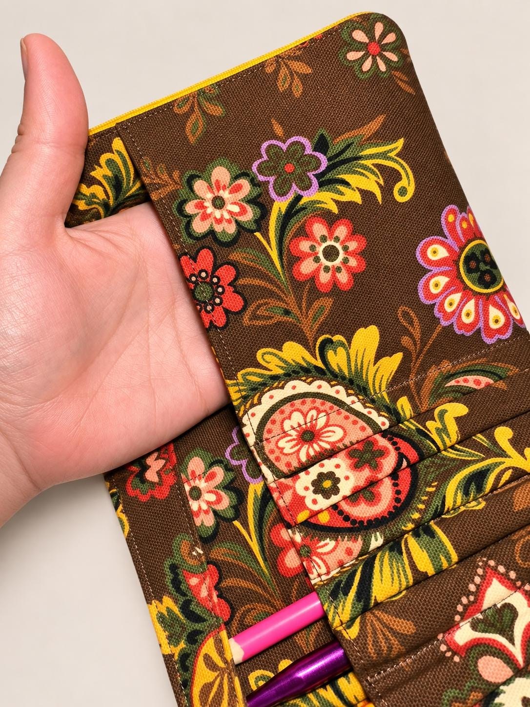 Floral Paisley Crochet Hook Organizer, view 10