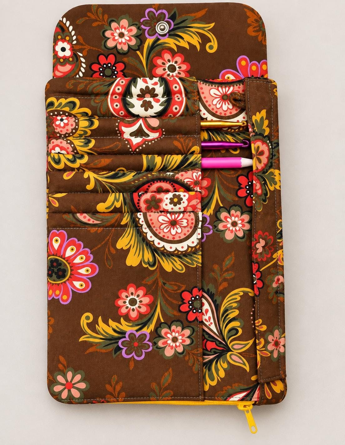 Floral Paisley Crochet Hook Organizer, view 2
